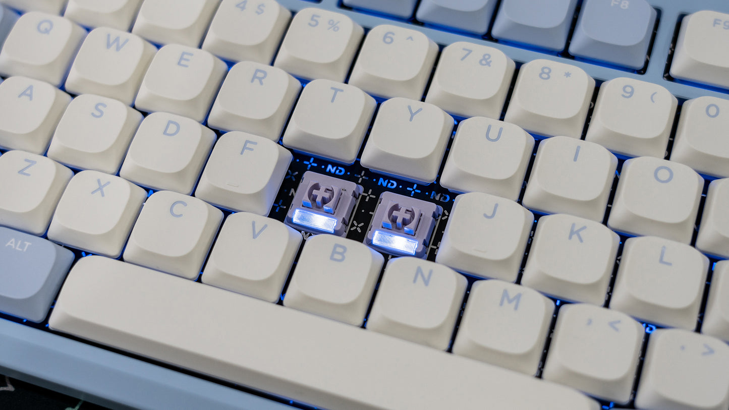 Chilkey ND75 LP Low-Profile Mechanical Keyboard - Aluminum Case, LCD Screen, RGB