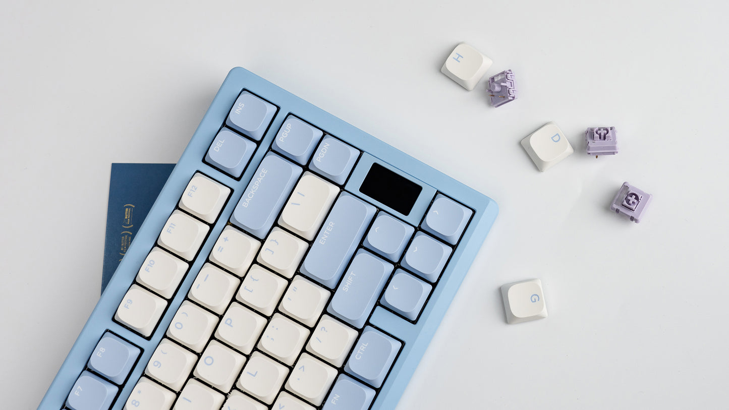 Chilkey ND75 LP Low-Profile Mechanical Keyboard - Aluminum Case, LCD Screen, RGB