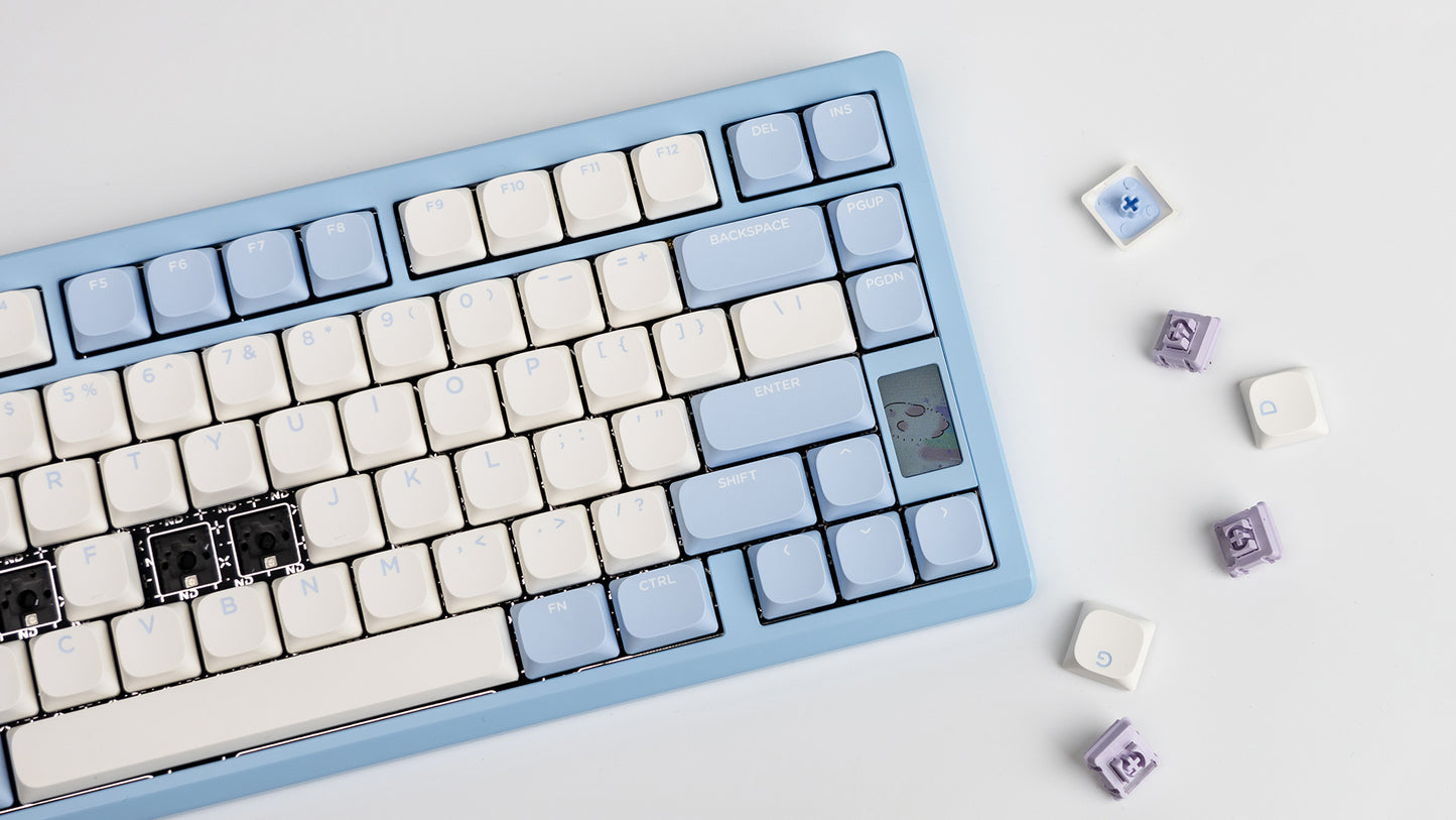Chilkey ND75 LP Low-Profile Mechanical Keyboard - Aluminum Case, LCD Screen, RGB