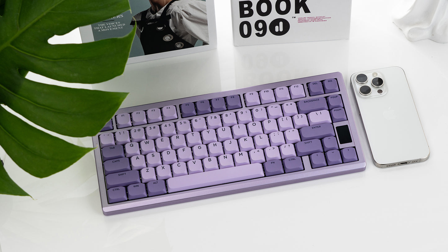 Chilkey ND75 LP Low-Profile Mechanical Keyboard - Aluminum Case, LCD Screen, RGB