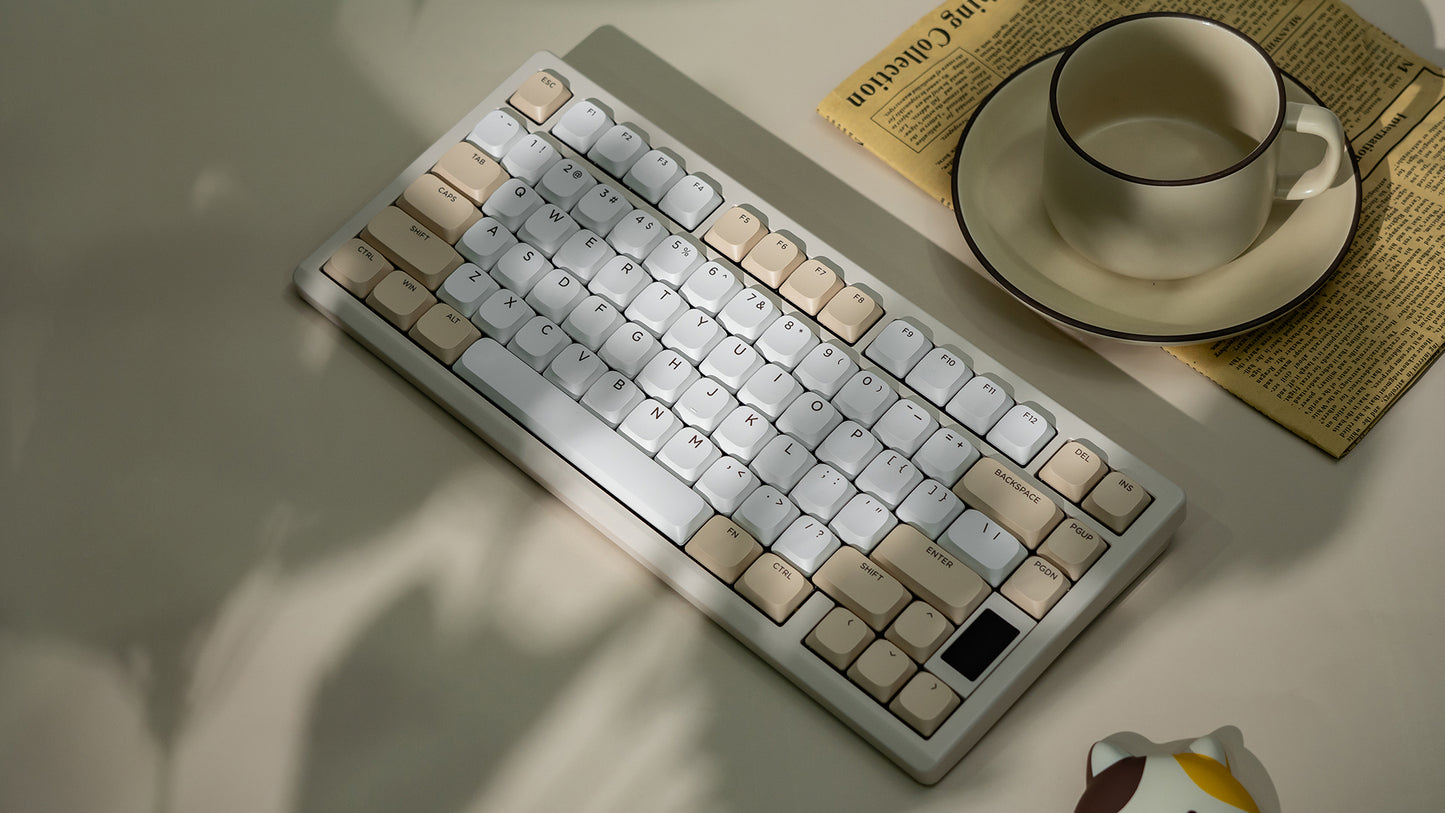 Chilkey ND75 LP Low-Profile Mechanical Keyboard - Aluminum Case, LCD Screen, RGB