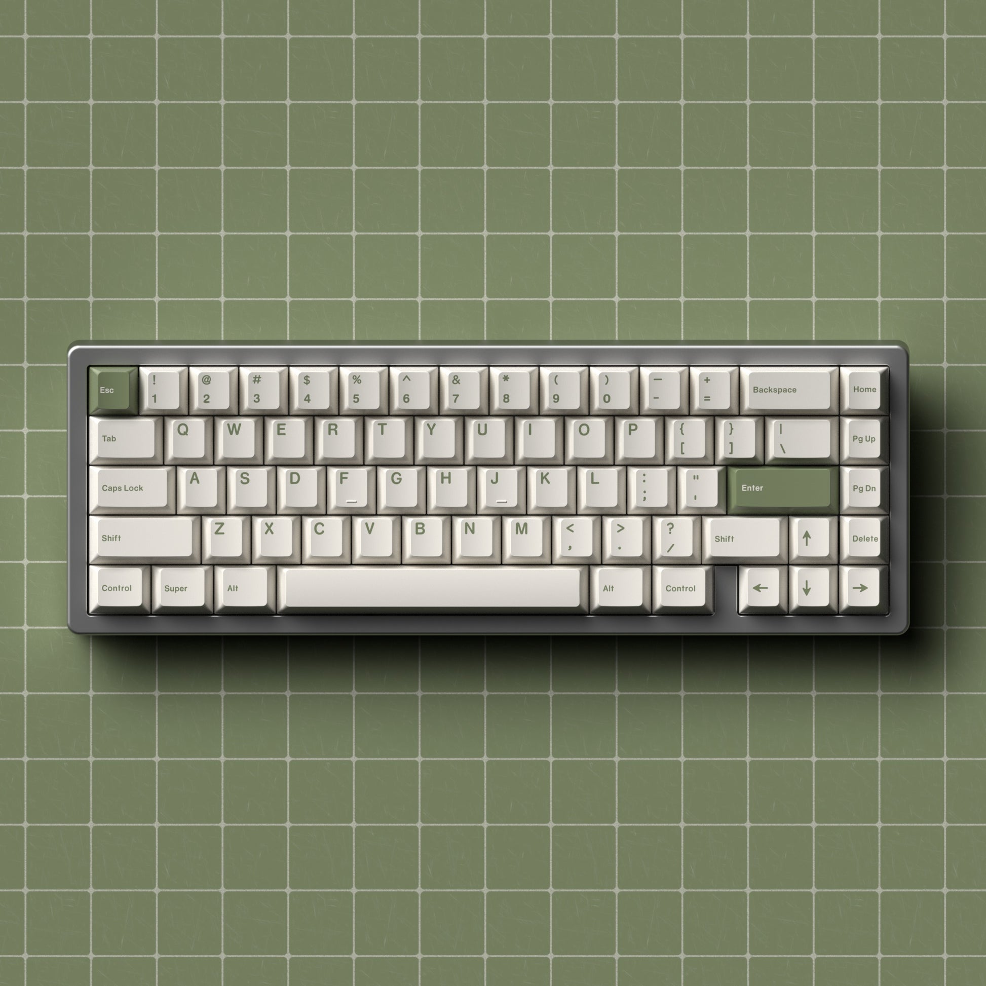 Timeless black and white keycaps made of durable PBT for Cherry MX switches.