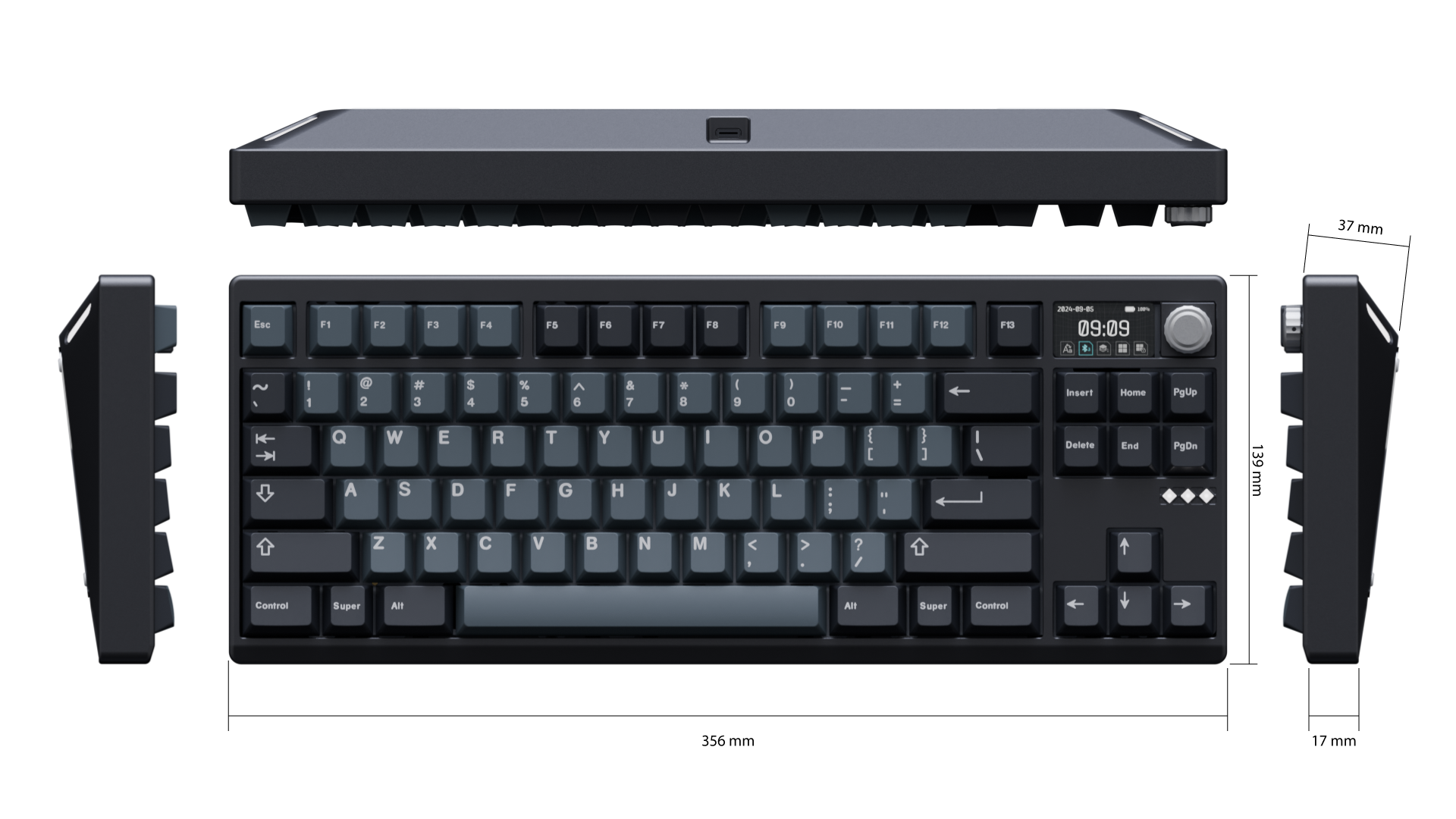 ZOOM TKL DYNA Anodized Black KEEBSMOD Zoom tkl dyna anodized black keebsmod